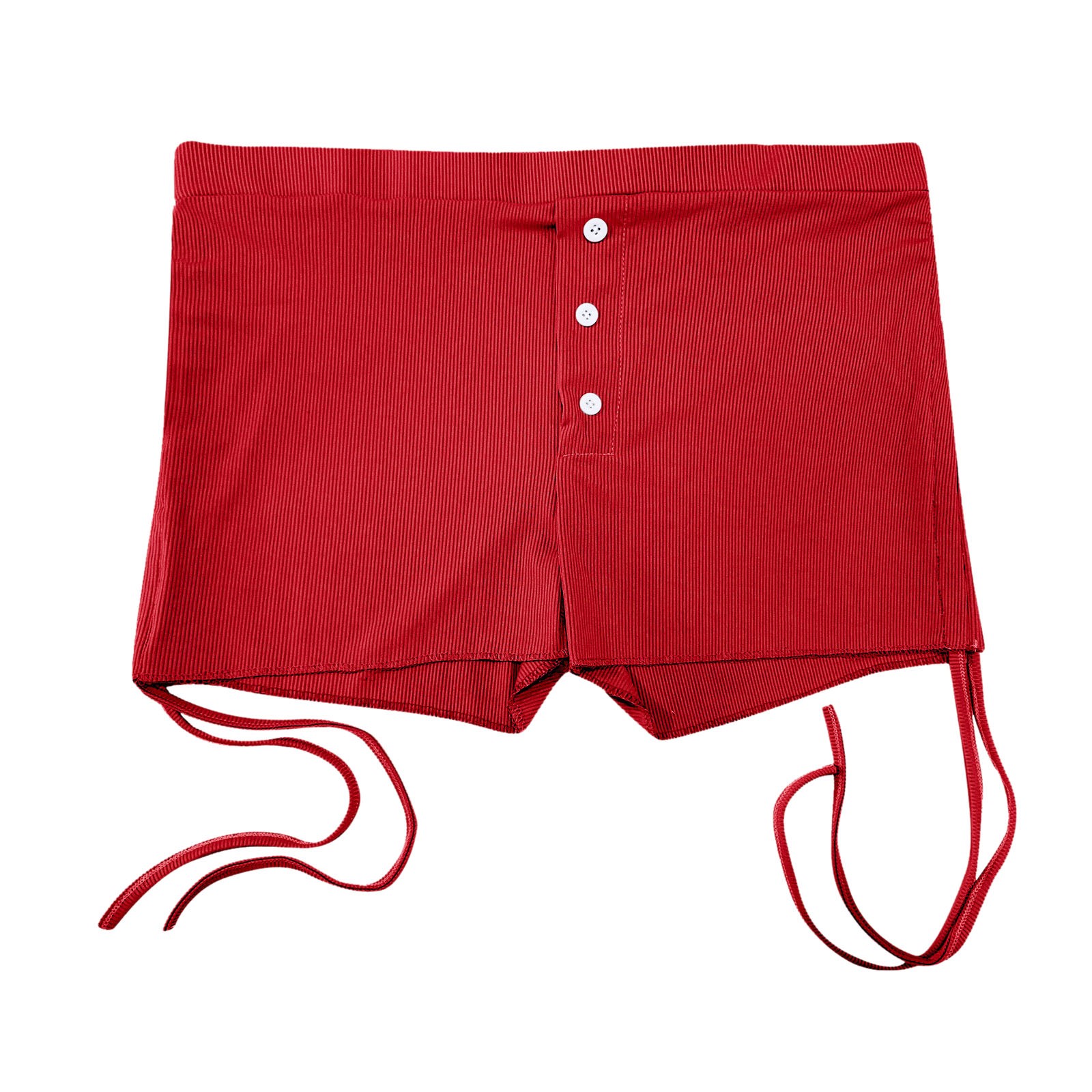 thumbnail image 4 of Pantalones cortos de verano informales de mujer: pantalones lisos con cordón y tirantes laterales sexys. Pantalones cortos de poliéster para hacer ejercicio o correr. Tallas S-XXXL., 4 of 4